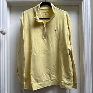 Vineyard Vines yellow quarter zip sweater